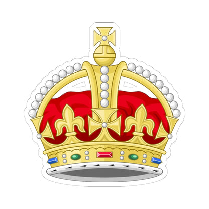 1901 pattern Tudor Crown 3D Sodacan style (United Kingdom) (Coat of Arms) STICKER Vinyl Kiss-Cut Decal 6 Inch White - The Sticker Space