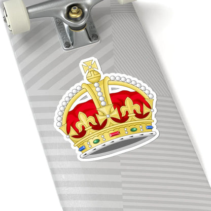 1901 pattern Tudor Crown 3D Sodacan style (United Kingdom) (Coat of Arms) STICKER Vinyl Kiss-Cut Decal - The Sticker Space