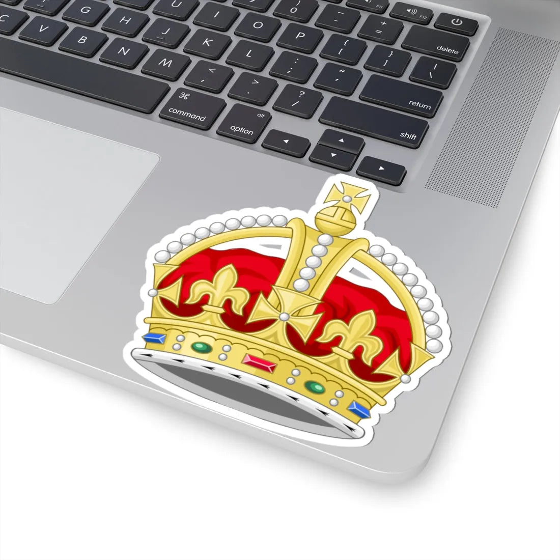 1901 pattern Tudor Crown 3D Sodacan style (United Kingdom) (Coat of Arms) STICKER Vinyl Kiss-Cut Decal - The Sticker Space