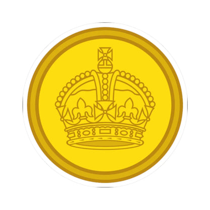 1901 pattern Tudor Crown button (United Kingdom) (Military Rank) STICKER Vinyl Kiss-Cut Decal 2 Inch White - The Sticker Space