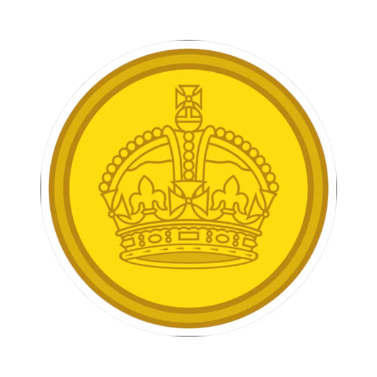 1901 pattern Tudor Crown button (United Kingdom) (Military Rank) STICKER Vinyl Kiss-Cut Decal 2 Inch White - The Sticker Space