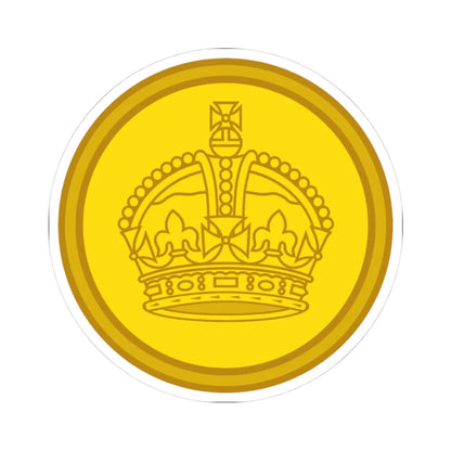 1901 pattern Tudor Crown button (United Kingdom) (Military Rank) STICKER Vinyl Kiss-Cut Decal 3 Inch White - The Sticker Space