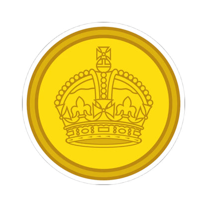 1901 pattern Tudor Crown button (United Kingdom) (Military Rank) STICKER Vinyl Kiss-Cut Decal 4 Inch White - The Sticker Space