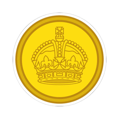 1901 pattern Tudor Crown button (United Kingdom) (Military Rank) STICKER Vinyl Kiss-Cut Decal 6 Inch White - The Sticker Space