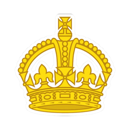 1901 pattern Tudor Crown gold hollow (United Kingdom) (Military Rank) STICKER Vinyl Kiss-Cut Decal 2 Inch White - The Sticker Space