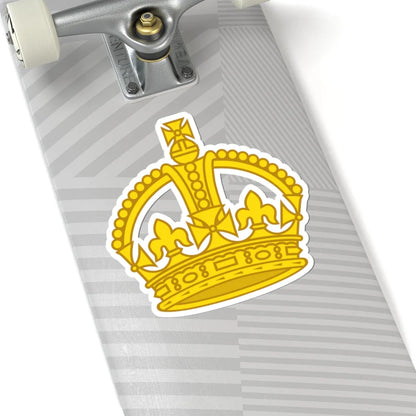 1901 pattern Tudor Crown gold hollow (United Kingdom) (Military Rank) STICKER Vinyl Kiss-Cut Decal - The Sticker Space