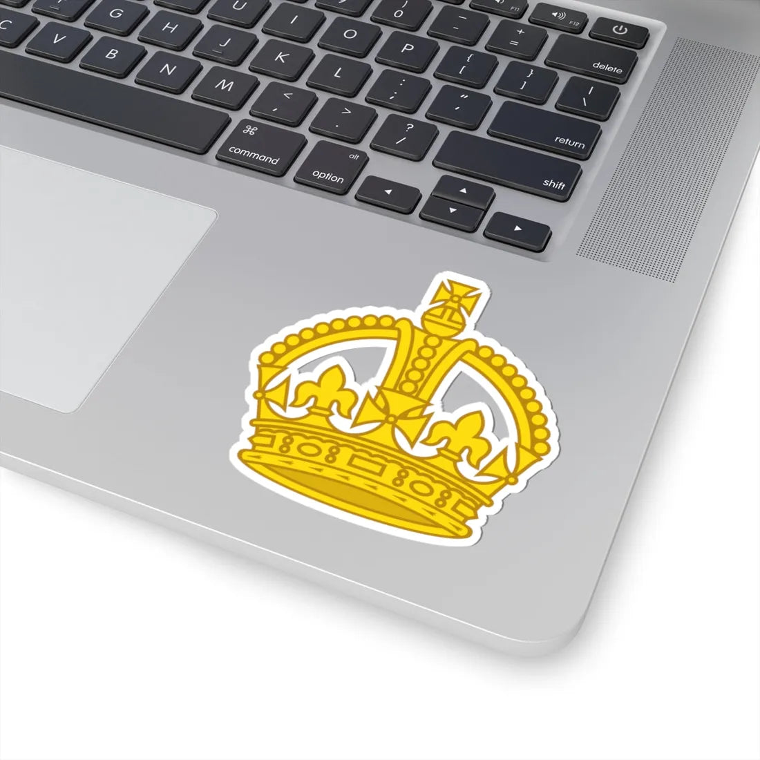 1901 pattern Tudor Crown gold hollow (United Kingdom) (Military Rank) STICKER Vinyl Kiss-Cut Decal - The Sticker Space