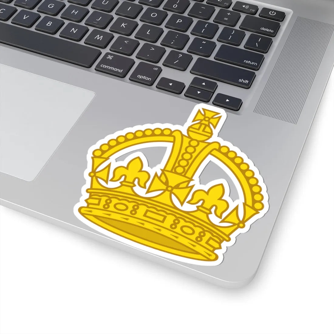 1901 pattern Tudor Crown gold hollow (United Kingdom) (Military Rank) STICKER Vinyl Kiss-Cut Decal - The Sticker Space