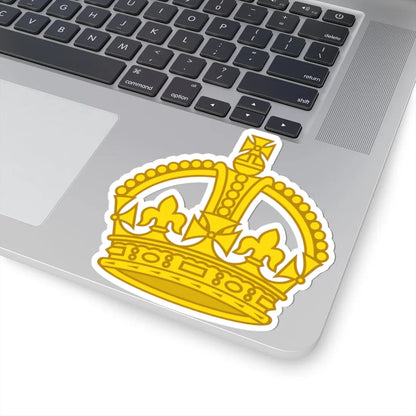 1901 pattern Tudor Crown gold hollow (United Kingdom) (Military Rank) STICKER Vinyl Kiss-Cut Decal - The Sticker Space