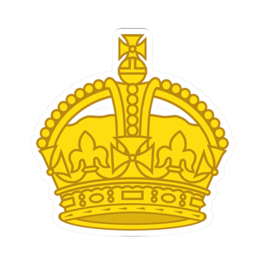 1901 pattern Tudor Crown gold (United Kingdom) (Military Rank) STICKER Vinyl Kiss-Cut Decal 2 Inch White - The Sticker Space