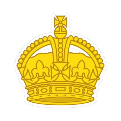1901 pattern Tudor Crown gold (United Kingdom) (Military Rank) STICKER Vinyl Kiss-Cut Decal 3 Inch White - The Sticker Space