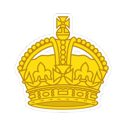 1901 pattern Tudor Crown gold (United Kingdom) (Military Rank) STICKER Vinyl Kiss-Cut Decal 4 Inch White - The Sticker Space