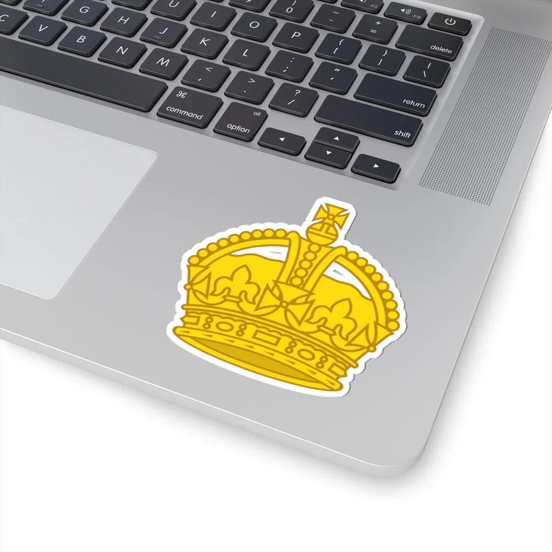 1901 pattern Tudor Crown gold (United Kingdom) (Military Rank) STICKER Vinyl Kiss-Cut Decal - The Sticker Space