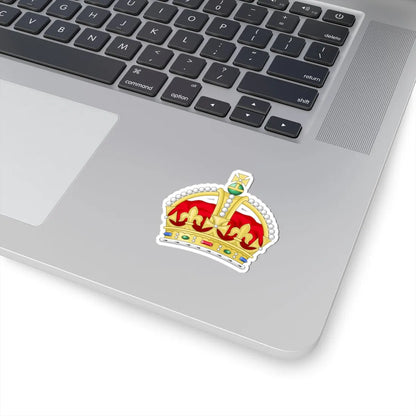 1901 pattern Tudor Crown original colours 2D (United Kingdom) (Coat of Arms) STICKER Vinyl Kiss-Cut Decal - The Sticker Space