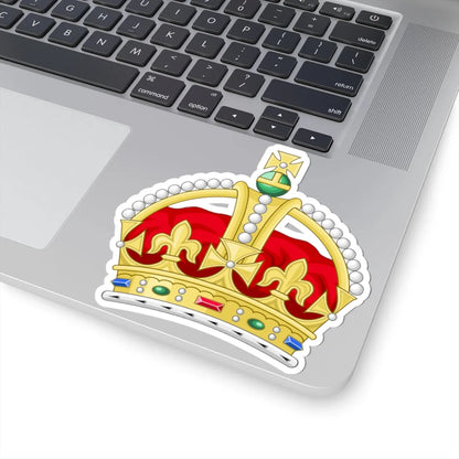 1901 pattern Tudor Crown original colours 2D (United Kingdom) (Coat of Arms) STICKER Vinyl Kiss-Cut Decal - The Sticker Space