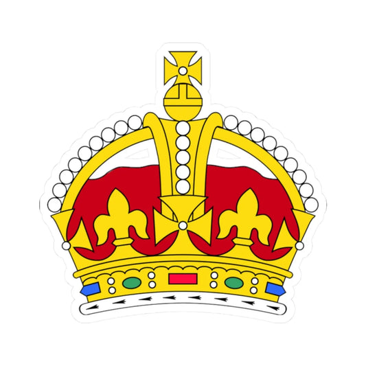 1901 pattern Tudor Crown plain 2D (United Kingdom) (Coat of Arms) STICKER Vinyl Kiss-Cut Decal 2 Inch White - The Sticker Space