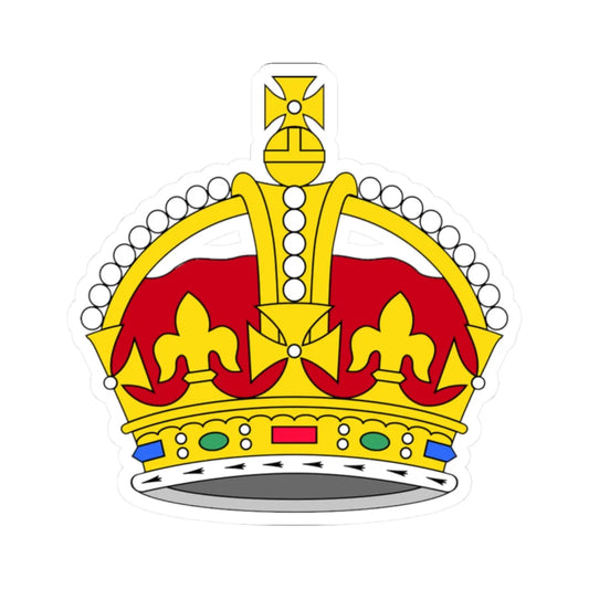 1901 pattern Tudor Crown plain 3D (United Kingdom) (Coat of Arms) STICKER Vinyl Kiss-Cut Decal 2 Inch White - The Sticker Space