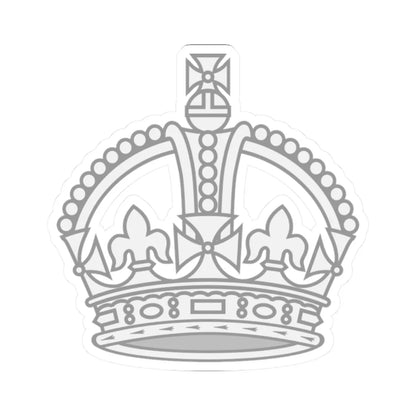 1901 pattern Tudor Crown silver hollow (United Kingdom) (Military Rank) STICKER Vinyl Kiss-Cut Decal 2 Inch White - The Sticker Space