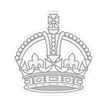 1901 pattern Tudor Crown silver hollow (United Kingdom) (Military Rank) STICKER Vinyl Kiss-Cut Decal 3 Inch White - The Sticker Space