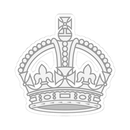 1901 pattern Tudor Crown silver hollow (United Kingdom) (Military Rank) STICKER Vinyl Kiss-Cut Decal 6 Inch White - The Sticker Space
