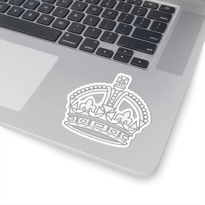 1901 pattern Tudor Crown silver hollow (United Kingdom) (Military Rank) STICKER Vinyl Kiss-Cut Decal - The Sticker Space