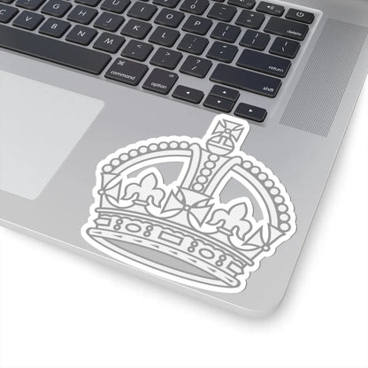 1901 pattern Tudor Crown silver hollow (United Kingdom) (Military Rank) STICKER Vinyl Kiss-Cut Decal - The Sticker Space
