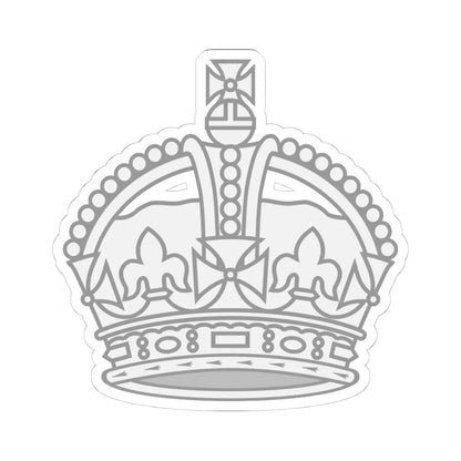1901 pattern Tudor Crown silver (United Kingdom) (Military Rank) STICKER Vinyl Kiss-Cut Decal 4 Inch White - The Sticker Space