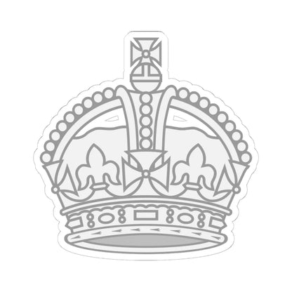 1901 pattern Tudor Crown silver (United Kingdom) (Military Rank) STICKER Vinyl Kiss-Cut Decal 6 Inch White - The Sticker Space