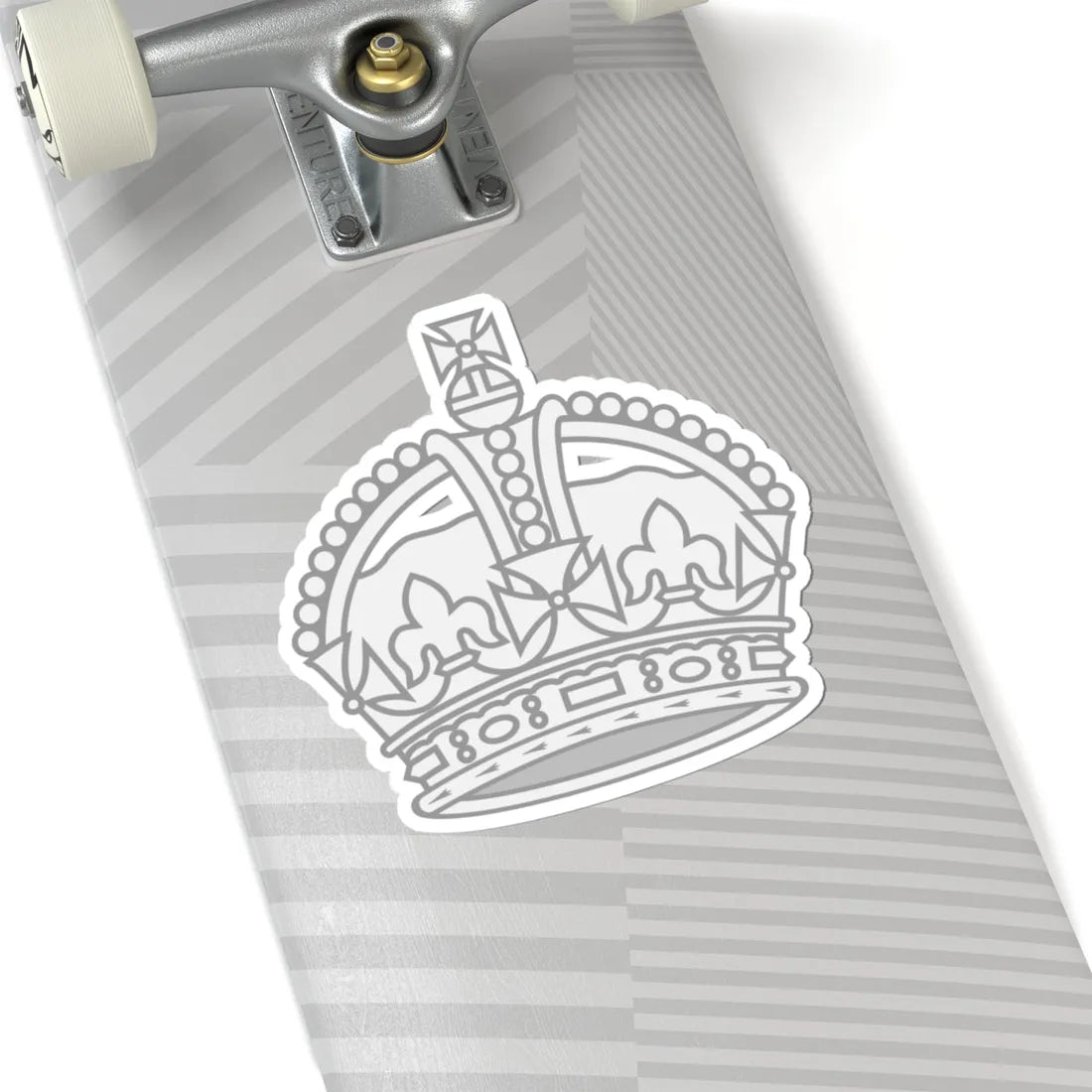 1901 pattern Tudor Crown silver (United Kingdom) (Military Rank) STICKER Vinyl Kiss-Cut Decal - The Sticker Space
