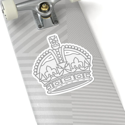 1901 pattern Tudor Crown silver (United Kingdom) (Military Rank) STICKER Vinyl Kiss-Cut Decal - The Sticker Space