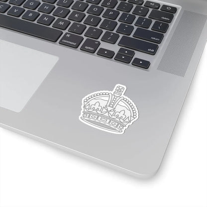 1901 pattern Tudor Crown silver (United Kingdom) (Military Rank) STICKER Vinyl Kiss-Cut Decal - The Sticker Space