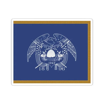1903-1909 Utah Governors Flag (United States) STICKER Vinyl Kiss-Cut Decal 2 Inch White - The Sticker Space