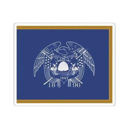 1903-1909 Utah Governors Flag (United States) STICKER Vinyl Kiss-Cut Decal 3 Inch White - The Sticker Space