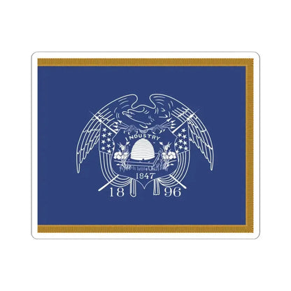 1903-1909 Utah Governors Flag (United States) STICKER Vinyl Kiss-Cut Decal 4 Inch White - The Sticker Space