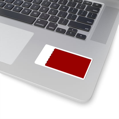 Flag of Qatar 1932-1936 (Qatar) STICKER Vinyl Kiss-Cut Decal