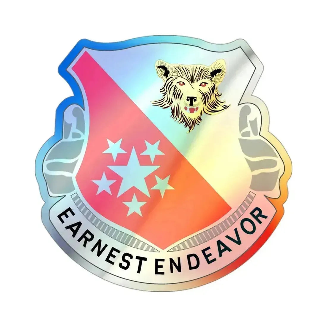 1905 Engineer Aviation Battalion (U.S. Army) Holographic STICKER Die-Cut Vinyl Decal 3 Inch Holographic - The Sticker Space