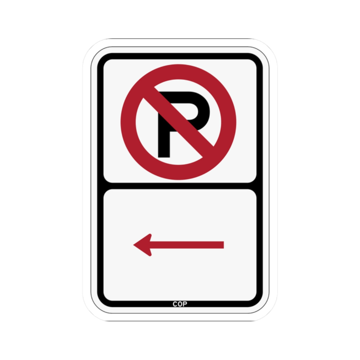 PBOT Road sign P1000L (Oregon) (Road Sign) STICKER Vinyl Kiss-Cut Decal
