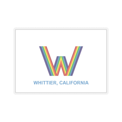 Flag of Whittier, California - STICKER Vinyl Kiss-Cut Decal