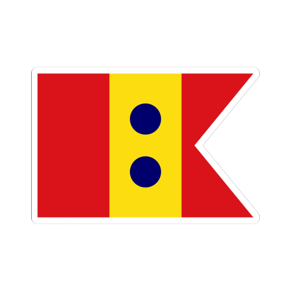 Flag of Division General Spain 1923-1931 1938-1977 (Spain) STICKER Vinyl Kiss-Cut Decal