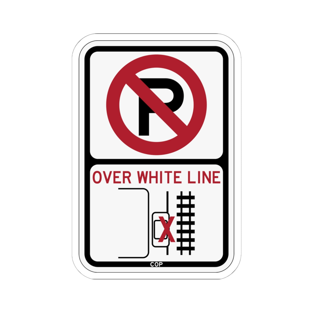 PBOT Road sign P1350 (Oregon) (Road Sign) STICKER Vinyl Kiss-Cut Decal