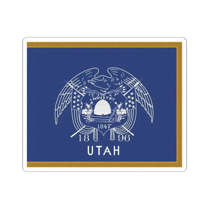 1909-1911 Utah Governors Flag with Utah added (United States) STICKER Vinyl Kiss-Cut Decal 6 Inch White - The Sticker Space