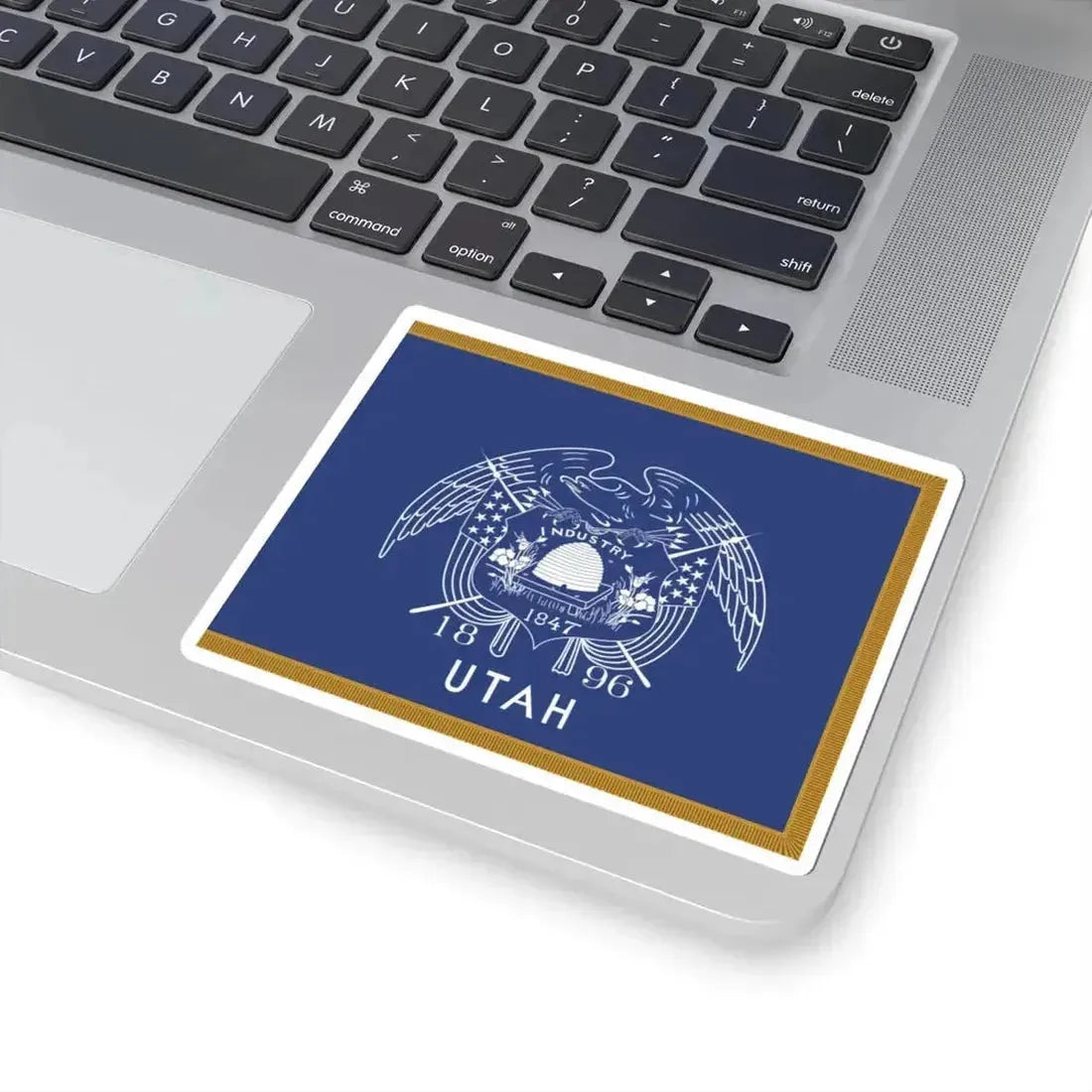 1909-1911 Utah Governors Flag with Utah added (United States) STICKER Vinyl Kiss-Cut Decal - The Sticker Space