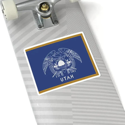 1909-1911 Utah Governors Flag with Utah added (United States) STICKER Vinyl Kiss-Cut Decal - The Sticker Space