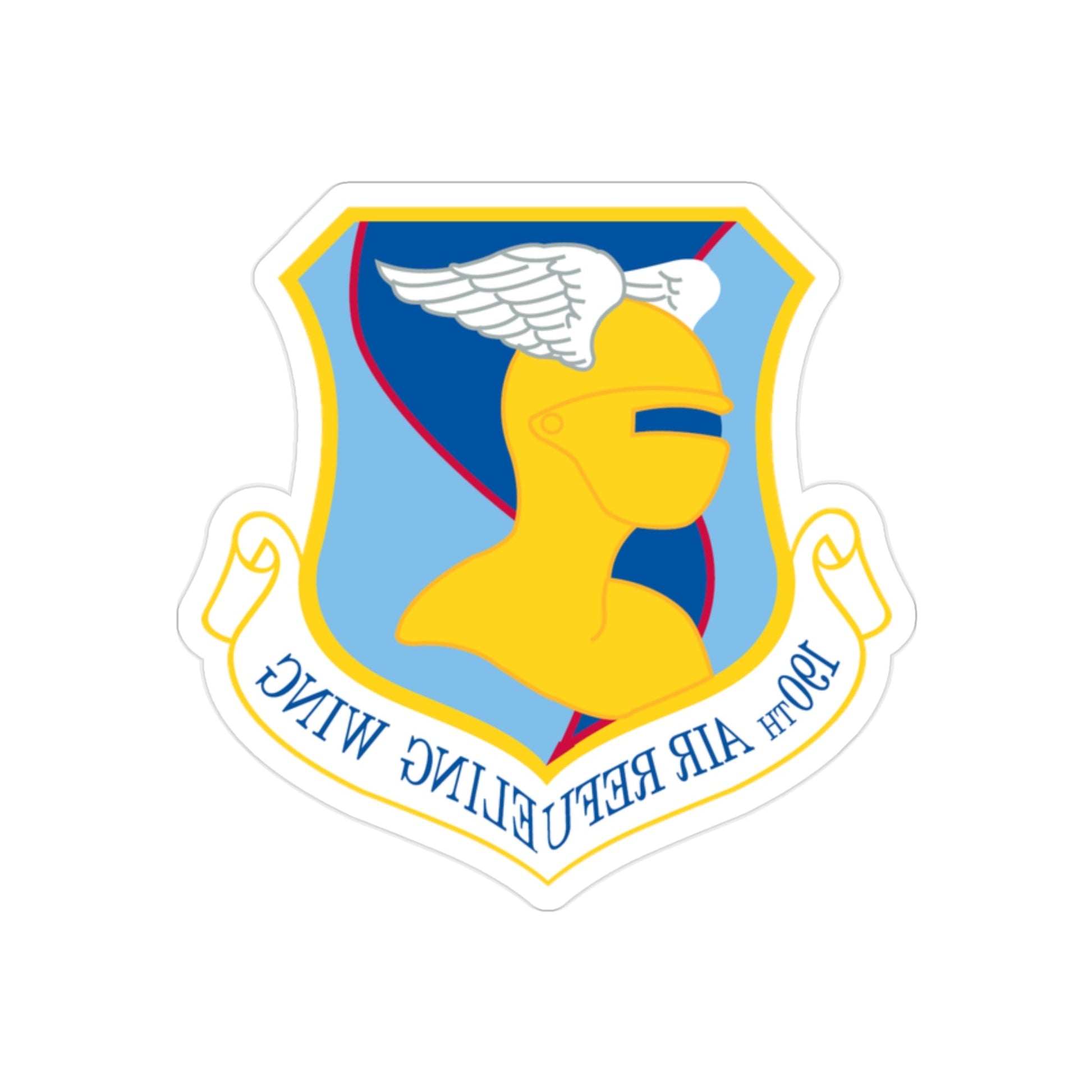 190th Air Refueling Wing (U.S. Air Force) REVERSE PRINT Transparent STICKER-2 Inch-The Sticker Space