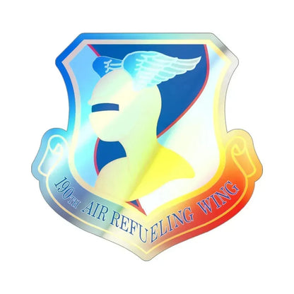 190th Air Refueling Wing (U.S. Air Force) Holographic STICKER Die-Cut Vinyl Decal 3 Inch Holographic - The Sticker Space