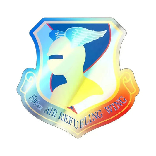 190th Air Refueling Wing (U.S. Air Force) Holographic STICKER Die-Cut Vinyl Decal 6 Inch Holographic - The Sticker Space