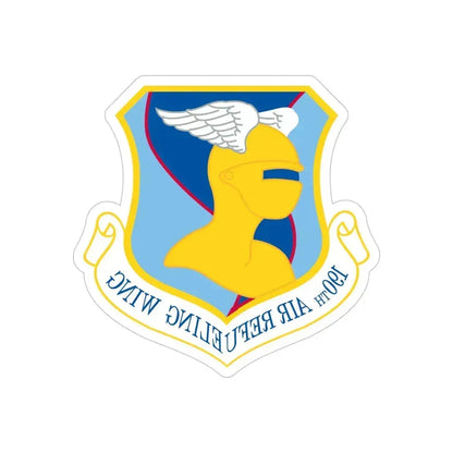 190th Air Refueling Wing (U.S. Air Force) REVERSE PRINT Transparent Die-Cut STICKER 5 Inch Die-Cut Transparent - The Sticker Space
