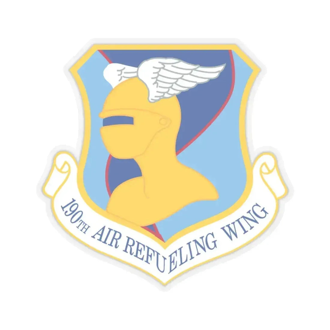 190th Air Refueling Wing (U.S. Air Force) STICKER Vinyl Kiss-Cut Decal 4 Inch Transparent - The Sticker Space