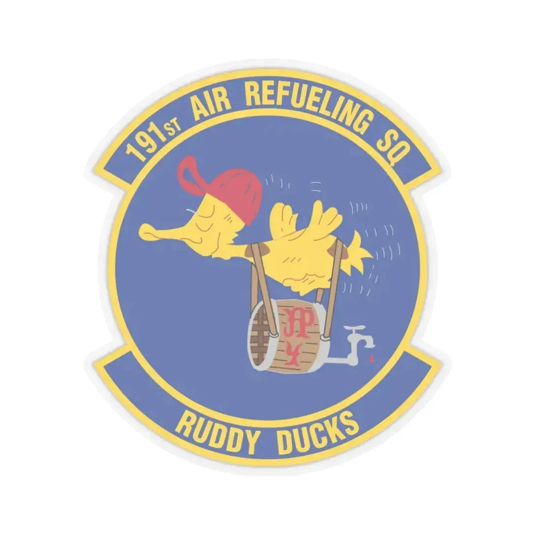 191 Air Refueling Squadron (U.S. Air Force) STICKER Vinyl Kiss-Cut Decal 6 Inch Transparent - The Sticker Space