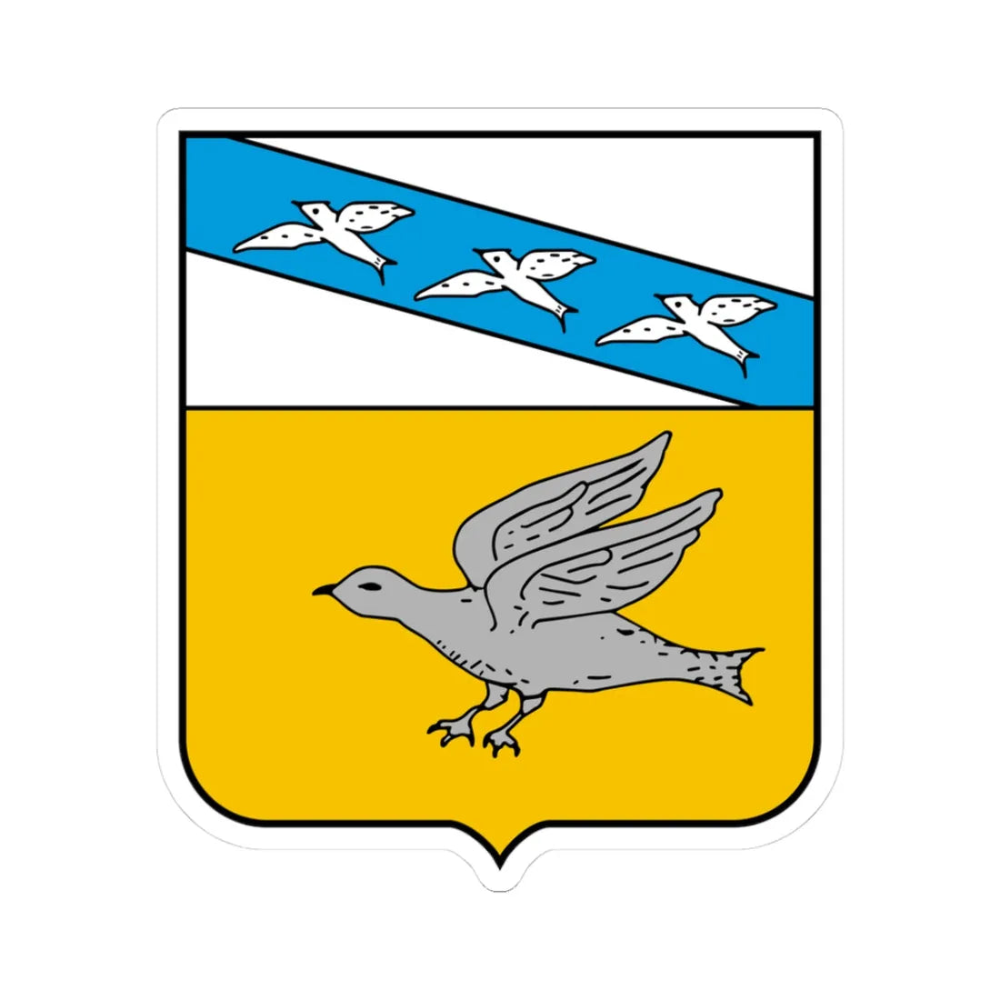 Герб Грайворонского уезда 1910 (Russia) (Coat of Arms) STICKER Vinyl Kiss-Cut Decal 3 Inch White - The Sticker Space